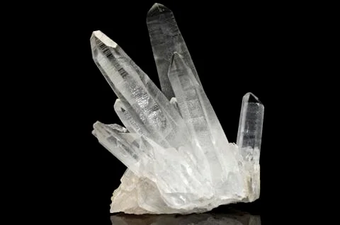Clear Quartz Cluster 스톡 사진