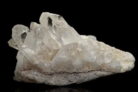 Clear Quartz Cluster Stock Photos