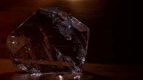 Clear Quartz Crystal Slab Stock Footage 40279259