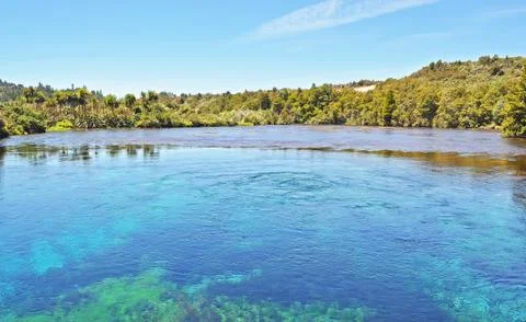 Clear reflection at swamp lake Stock Photos