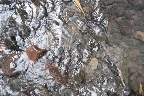 Clear River Flow Background. Rivers And Rocks. Stock Photos