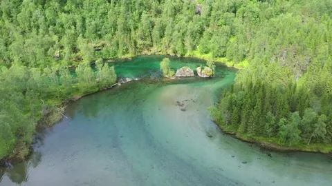 Clear river view Vídeo Stock 221441896