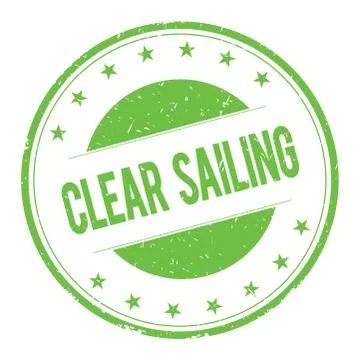 CLEAR-SAILING stamp sign Stock Illustration