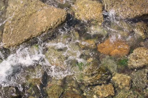 Clear Sea Background with Rocks 스톡 사진