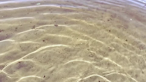 Clear shallow rippling water surface with patterns Stock Footage 316538134