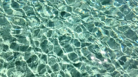 Clear, Shallow Waters Reflecting Sunlight Patterns on the Sandy Seabed. Stock Footage 283987498