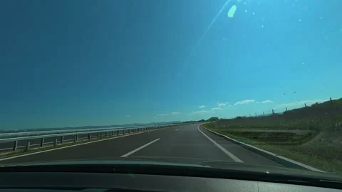 Clear sky above. The Iron Gates, Serbia Видео 333344566