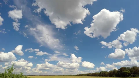 Clear sky and blue clouds. Timelapse. Stock Footage 171345067