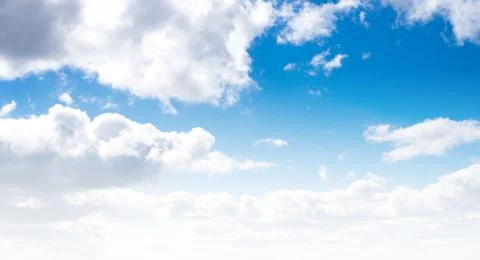 Clear sky and clouds Stock-Fotos