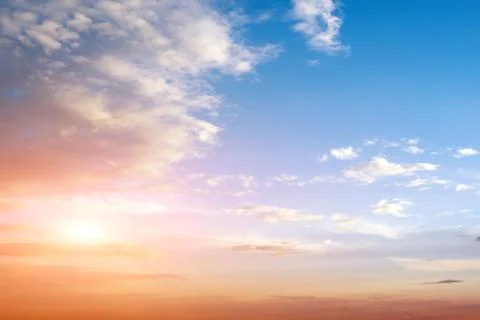 Clear sky and clouds Stock Photos