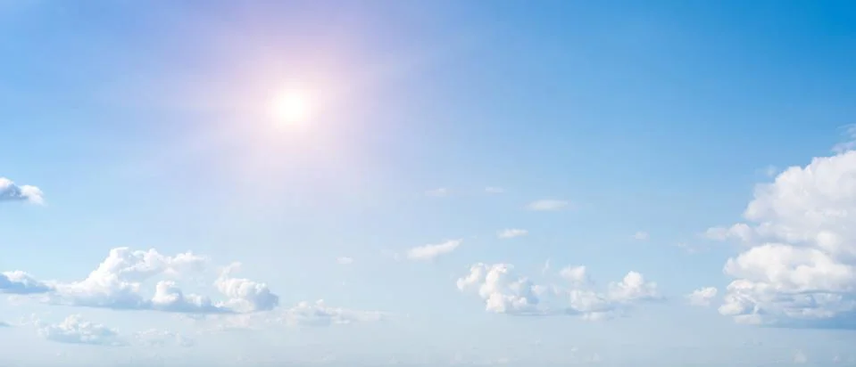 Clear sky and clouds Stockfoto's