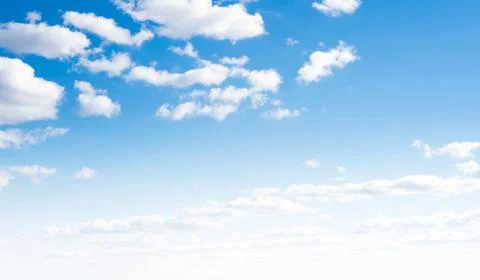 Clear sky and clouds Stock-Fotos