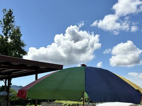 Clear sky and clouds Stock Photos