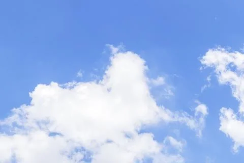 Clear sky and white clouds with sunshine, Clear sky with clouds floating in.. Illustration