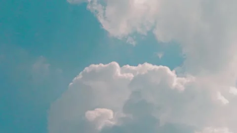 Clear sky with beautiful Cumulus Clouds Stock Footage 237435643