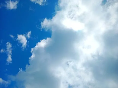 Clear sky with blue clouds Stock Photos