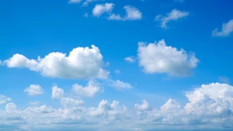 The clear sky with a cloud Stock Footage