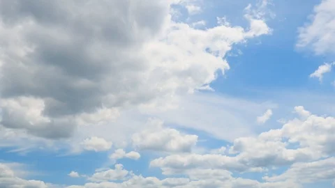 The clear sky with a cloud Stock Footage 92305468