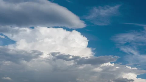 Clear sky cloudscape time lapse time lapse photography Stock Footage 246072500