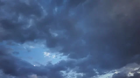 Clear sky emerging after storm clouds and trouble time lapse Stock-Footage 316601467