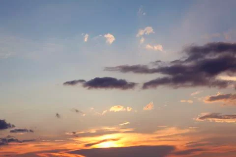 Clear sky in the evening Stock Photos