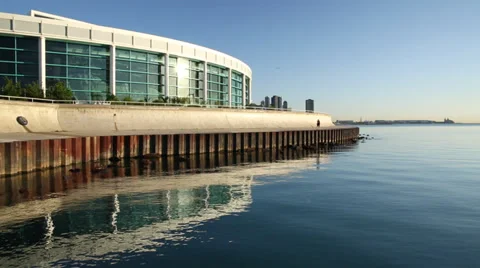 Clear Sky at the Lake Stock Footage 30965475