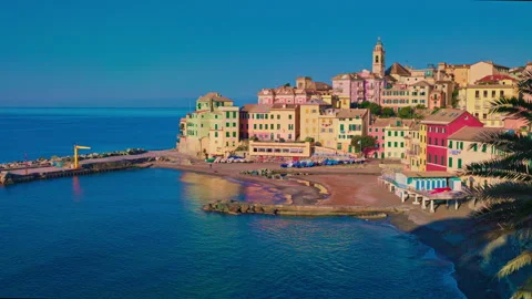 Clear Sky Over Bogliasco Stock Footage 304545204