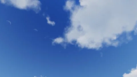 Clear Sky with Puffy Clouds Stock Footage 319883556