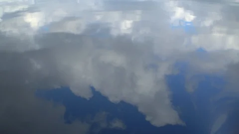 Clear sky reflection on water Stock Footage 92043968