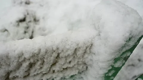 Clear snow bench 01 Stock Footage 21879743
