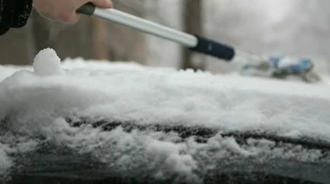 Clear snow car 05 Stock Footage 21500618