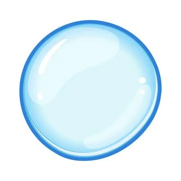 Clear soap bubble floating creating transparent sphere design Stock Illustration