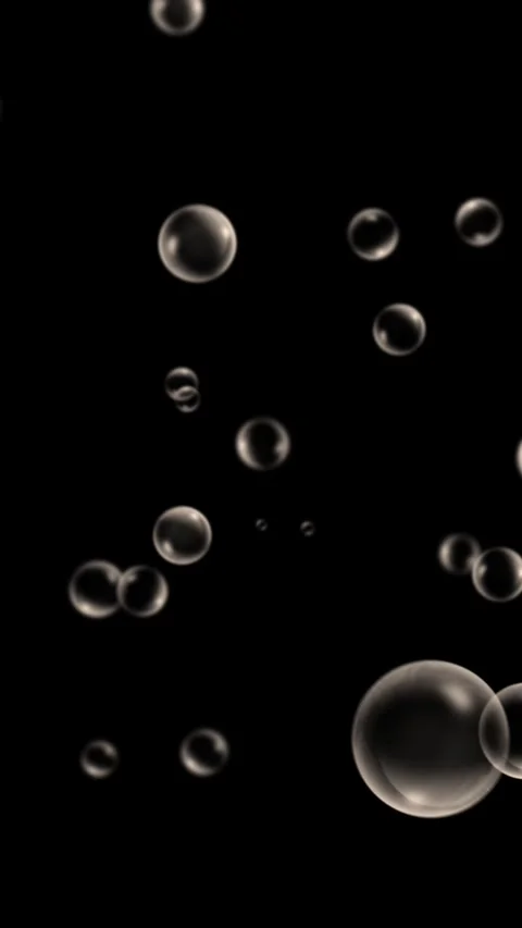 Clear Soap Bubbles Rising in Vertical Video Stock Footage 346314821