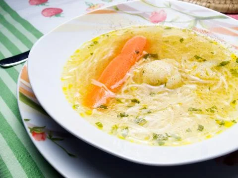 Clear soup Stock Photos