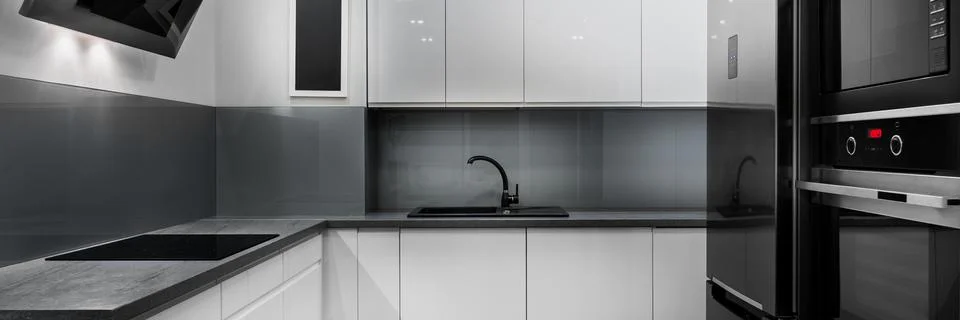 Clear space in kitchen Stock Photos