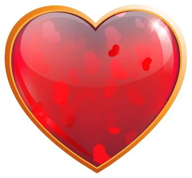 Clear sparkling heart. Stock Illustration