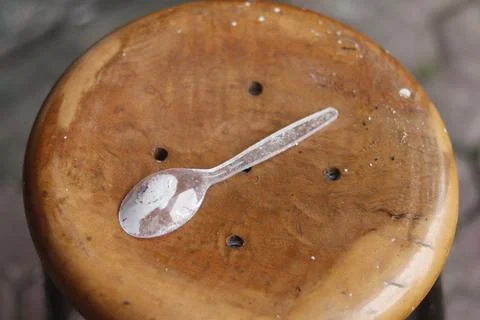 Clear spoon   Stock Photos