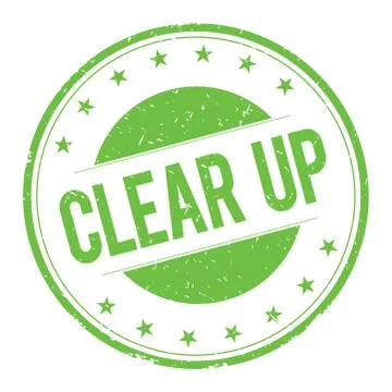 CLEAR-UP stamp sign Stock Illustration