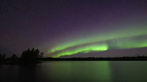 Clear starry sky with Aurora Stock Footage 250288047