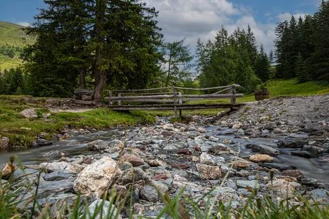 Clear stream flowing Foto stock