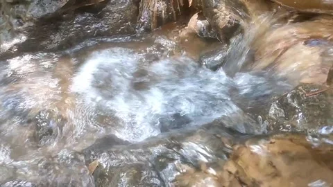 Clear Stream Flowing Through Rocks Stock Footage 334590389
