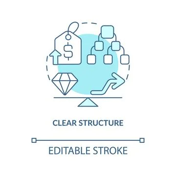 Clear structure blue concept icon イラスト素材