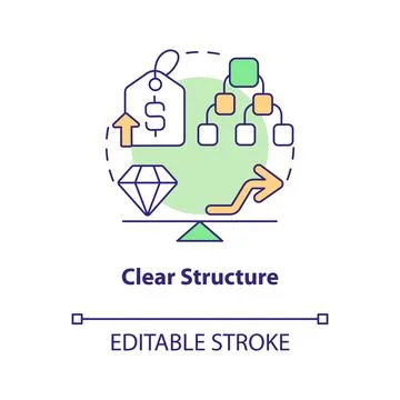 Clear structure concept icon イラスト素材