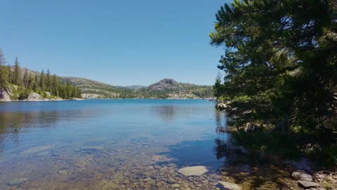 Clear Summer Day at a Pristine Loon Lake in Desolation Wilderness Stock Footage 316578590