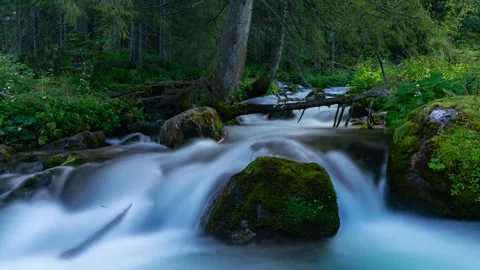 Clear Summer Timelapse of a Tranquil Creek in Tatras Stock-Footage 291715868