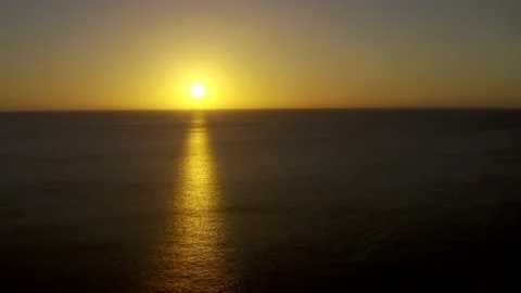 Clear Sunset Over Water 1 Stock Footage 150068115
