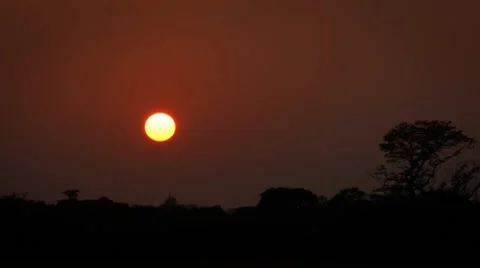 Clear Sunset Time Lapse Stock Footage