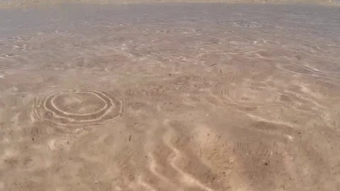 Clear surface water wave seaside white sand Stock Footage 87160804