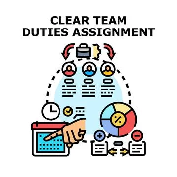 Clear team duties assignment concept illustration Stock-Illustration