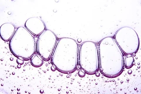 Clear texture of pink bubbles on a light background Foto stock